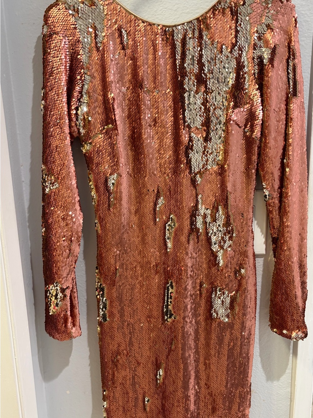 Dress the Population Rose Gold Sequin Mini Dress